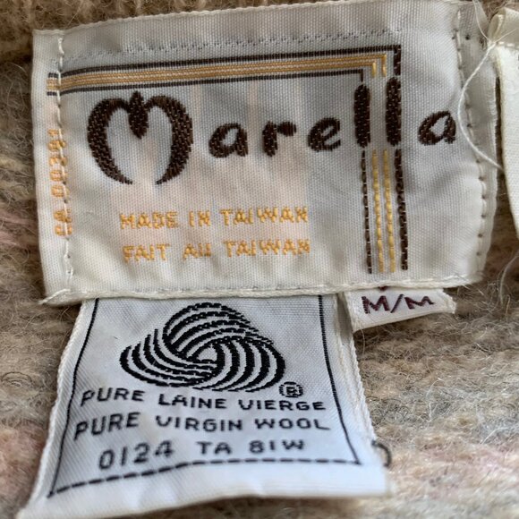 VINTAGE MARELLA SHETLAND WOOL KNIT VEST PATTERN SIZE M - Picture 7 of 7